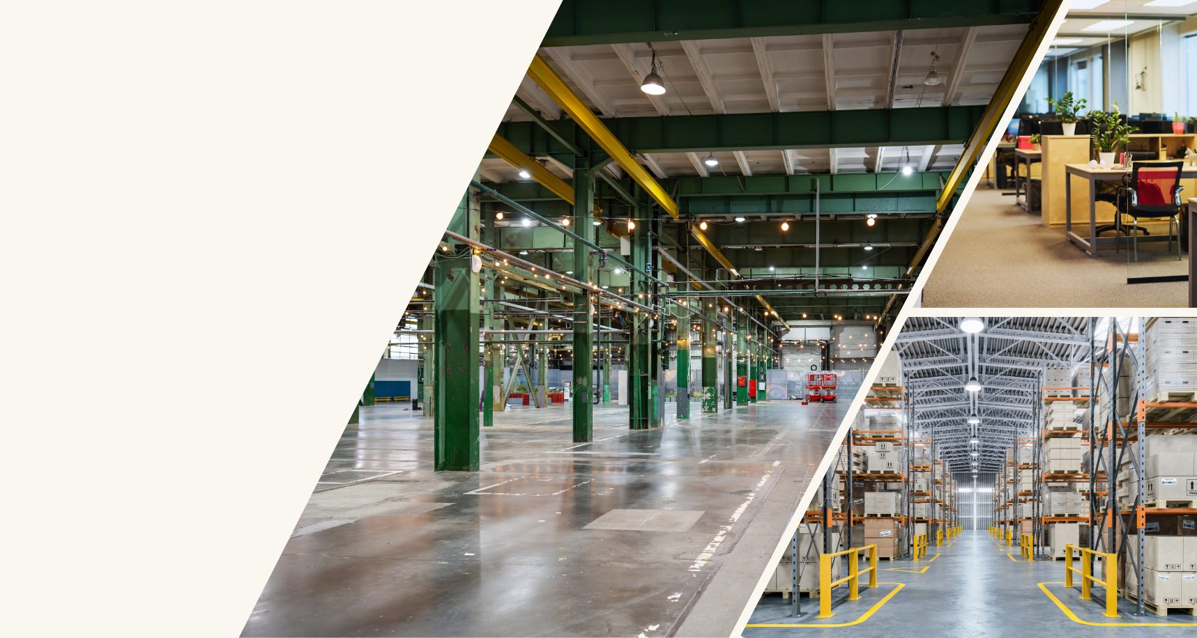 Colaj cu hală industrială, spațiu de birouri și depozit logistic disponibile pentru investiții imobiliare
