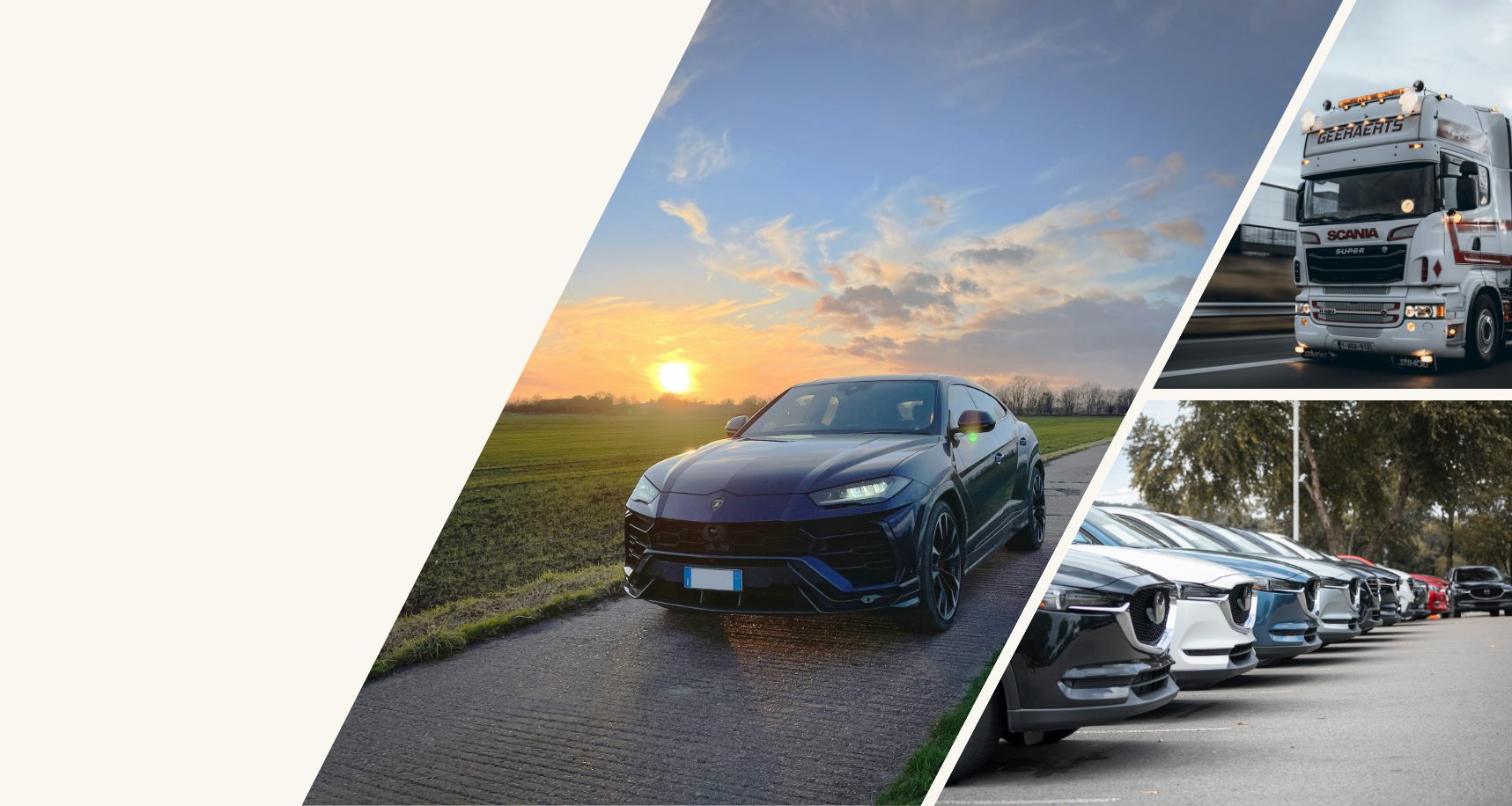 Colaj autoturism, camion și flotă auto finanțate prin leasing auto